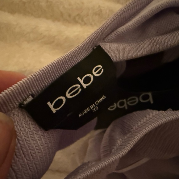 bebe Lavender Mini Dress with Ruffles - Picture 2 of 5